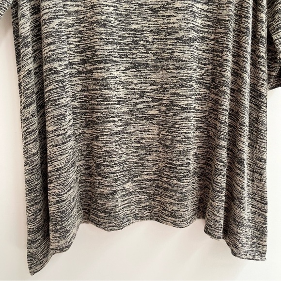 Soma tan black jersey stretch tunic top shark bite hem 3/4 length sleeves XL - Picture 3 of 7